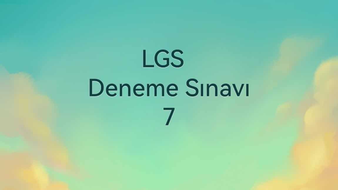 LGS DENEME SINAVI-7